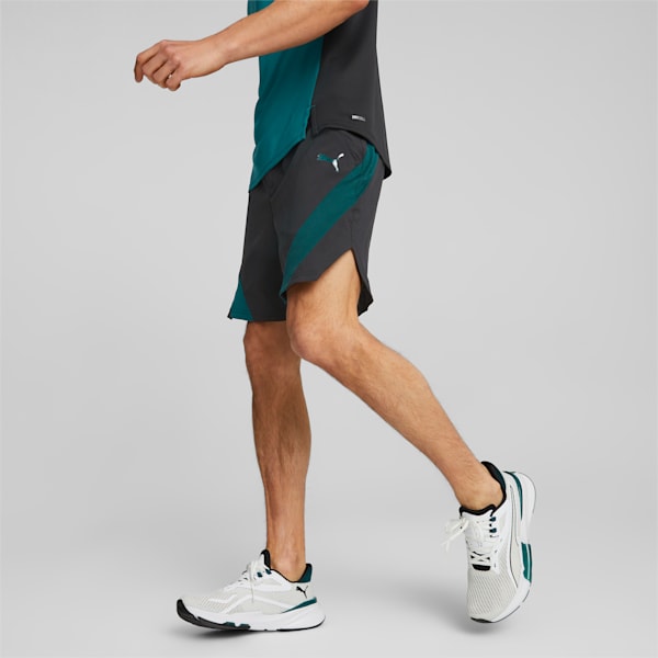 Shorts de entrenamiento de punto PUMA Fit 7" para hombre, Puma Black-Varsity Green